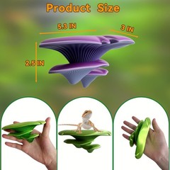 Mushroom Decor for Reptile Tank, Fish Tank, Pet-Safe Bearded Dragon Tank Acce…