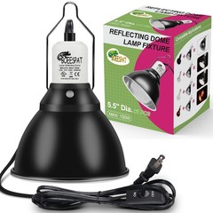 5.5 Inch Reptile Lamp Fixture Deep Dome With Switch Fits 60/75/100/150W