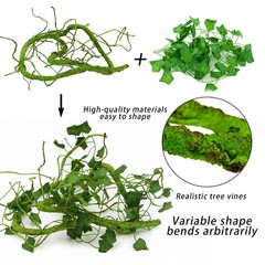 13 PCS Reptile Reptile Eco Bottle Decoration Set – vines, eco bottle plants, …