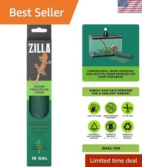 Eco-Friendly Green Terrarium Floor Liner for Reptiles – 9.75” x 19.75”