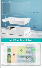 Acrylic Turtle Tank 400 with Water Pump, Filter, Multifunctional Area, X0033L6G…