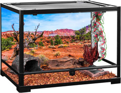 48X24 Inches Reptile Habitat Background Blue Sky Oasis Orange Desert Terrarium B