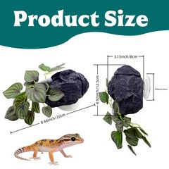 Reptile Water Dish with Dripper, Adjustable Wall-Mounted Water Bowl for Terra…