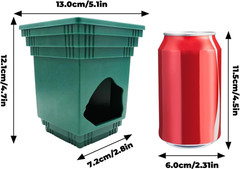 Frog Tank Accessories, 2-In-1 Plastic Reptile Hide with Bowl on the Top, Habitat
