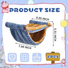 2 Pcs Winter Warm Rat Hammock Double Layer Pet Ferret Hammock Hanging Soft Pl…