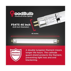 GoodBulb F54T5/835/ECO 54W 46 Inch T5 Fluorescent Light Bulb 3500K Soft White…