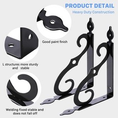 10 Pack Decorative Shelf Brackets,7.4Inch Wall Mounted L Shape Shelf Bracket,…