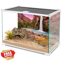 AWERT 72x24in Reptile Habitat Background Sunset Mountain