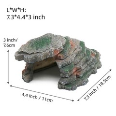 Gecko Hide Shale Scape Step Ledge Reptile Cave for Leopard Gecko Lizard