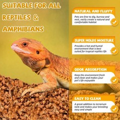 Legigo 10LBS Coconut Chip Substrate for Reptiles, 72QT Natural 1 Pack-10LBS