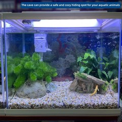 Betta Fish Hideout Cave Aquarium Rock Decor for Small Tank – 5.5 x 2.9 x 2