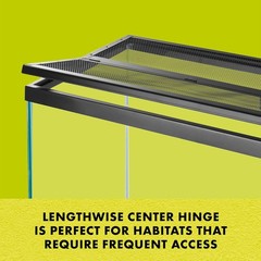 Fresh Air Screen Cover with Center Hinge Secure and Durable Metal Mesh Cover