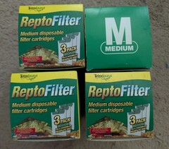 4 Boxes TetraFauna ReptoFilter Filter Cartridges 3 Pack MEDIUM NEW 90 GPH