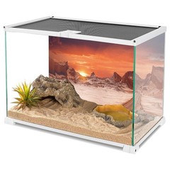 AWERT 48×18 inches Sun and Desert Terrarium Background Orange Reptile Habitat…