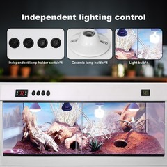 Reptile Enclosure W/Temperature Control 39x16x16” Reptile Tank Terrarium Cage