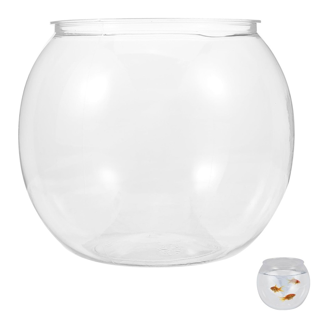 Mipcase Unbreakable Transparent Fish Tank Globe 5.90In 15x13cm, As Shown