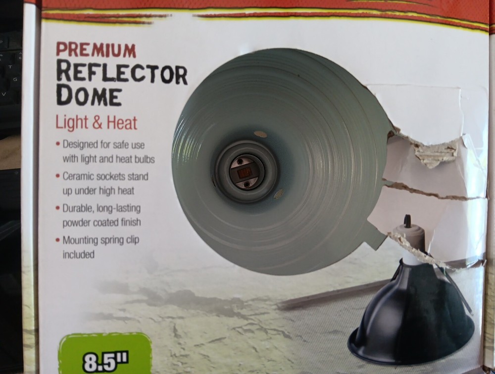 ZILLA DOME REFLECTOR CERAMIC BOX 8.5in WHITE NIB FREE SHIPPING L7