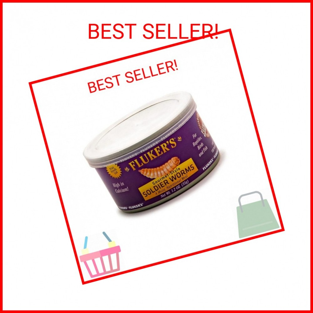 Fluker’s Gourmet Canned Food for Reptiles, Fish, Birds and Small Animals, Soldie