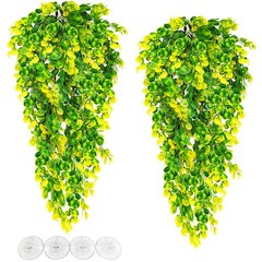 Reptile Plants Hanging Terrarium Plants Artificial Leaves Habitat Decorations…