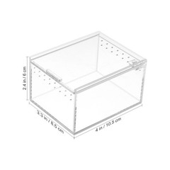 2 Pieces Spider Container Reptile Tarantula Enclosure Transparent Case for