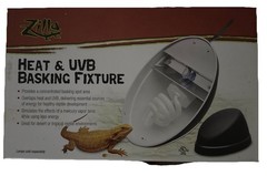 Zilla Heat & UVB Reptile Basking Fixture Desert Tropical Terrarium Environments