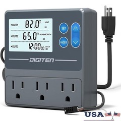 3-in-1 Temperature Humidity Timer Controller Greenhouse Reptile Plant Care New