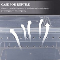 1Pcs Durable Plastic Feeding Box for Reptile Use White PP Case with Ventilation