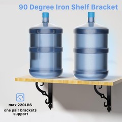 10 Pack Decorative Shelf Brackets,7.4Inch Wall Mounted L Shape Shelf Bracket,…