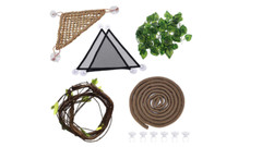 Lizard Hammock Bearded Dragon Tank Accessories Artificial Branch Habitat Vines