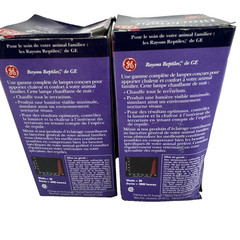 2x GE Reptile Rays Nighttime Heat Light Warmth 60 Watts BOX DAMAGE READ