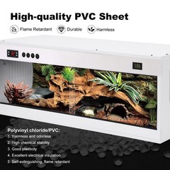 Reptile Enclosure W/Temperature Control 39x16x16” Reptile Tank Terrarium Cage