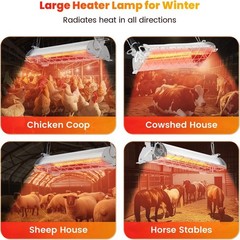 Durable 400W Carbon Fiber Heat Lamp for Chicken Coop