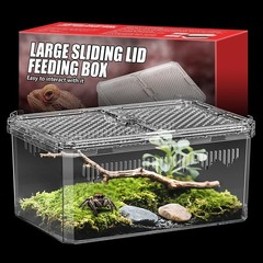 【No Assembly】 Breathable and Secure Reptile Tank with high Transpa