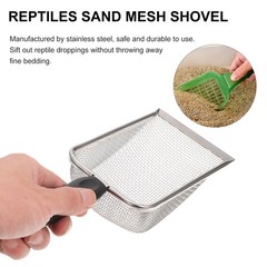 1Pcs Reusable Stainless Steel Reptile Sand Scoop for Substrate and Bedding