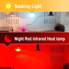 Reptile Heat Lamp 100W Day Night Combo Pack Turtle Lizard Snake Bulb