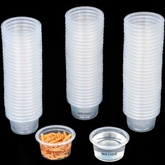MRTIOO 100pcs 1oz Crested Gecko Food and Water Feeding Cups, Reptile 100