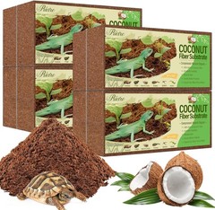 8 Pack Natural Coconut Fiber Substrate for Reptile- Compressed Coconut Husk …