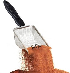 Reptile Sand Scoop, Stainless Steel Sifter for Lizard, Gecko & Snake Habitat,