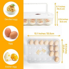 Newness Deviled Egg Containers with Lid, (Set of 2), Plastic Deviled Egg Carr…
