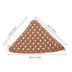 Reptile Cage Hammock Brown Cotton Rope Pet Bed Hanging for Lizards and Snakes