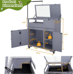 Deluxe Reptile Habitat for Tortoises, Lizards & Snakes – Easy-Clean & Mobile