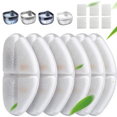 6 Pack of Filter & 6 Pump Sponges FEELNEEDY only for (FN-W05) 7L/1.8Gal Dog W…