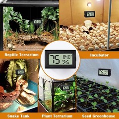 Palksky Bearded Dragon Tank Accessories, 2PCS Reptile Black rectangle