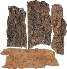 SEWACC 4pcs Natural Cork Bark Bits Reptile Bark Bedding Flat Cork Bedding Terrar