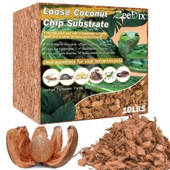 10LB Coco Fiber Chips Substrate for Reptiles, 72 Quart Coconut Fiber Husk Sub…