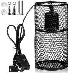 VIHOSE 1 Pcs Reptile Heat Lamp Guard with 150W Ceramic Heat Emitter Basking A…