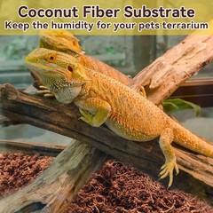 2 Pack Coconut Fiber Substrate, Natural Coco Coir Bedding for Reptiles Turtle…