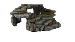 (REP183) Reptology Shale Scape Step Ledge & Cave Hideout – Decorative Resin f…