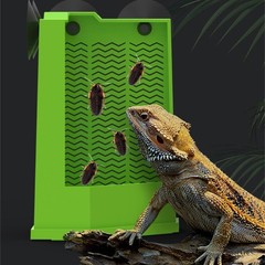 Space Saving Reptiles Feeder Bowl Corner Feeding Dish with Strong Suction Cups