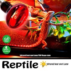Infrared Heat Lamp Bulbs 75W 2 Pack,Red Basking Spot Light Bulb Reptile Heati…